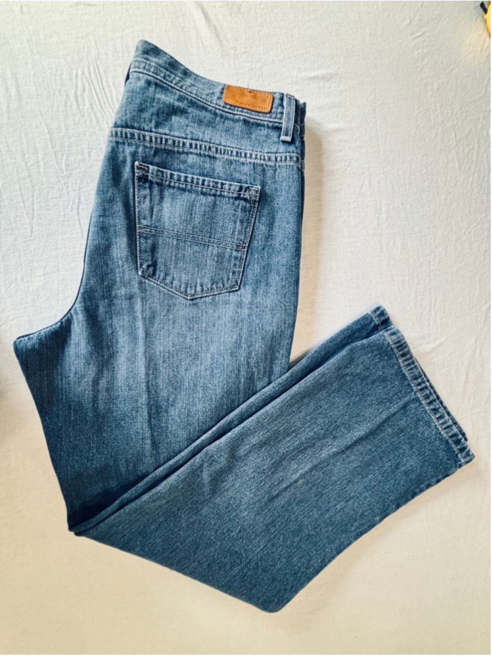 Tommy‎ Hilfiger Womens Bootcut Jeans Size 16 Medium Wash Distressed